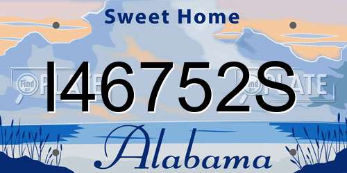 I46752S Alabama License Plate