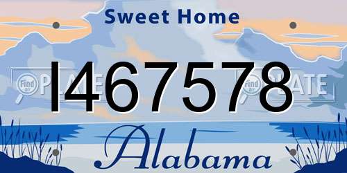 I467578 Alabama License Plate