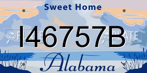 I46757B Alabama License Plate