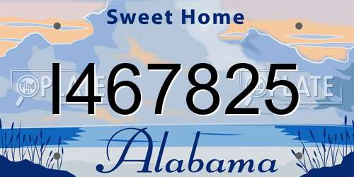 I467825 Alabama License Plate