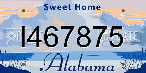 I467875 Alabama License Plate
