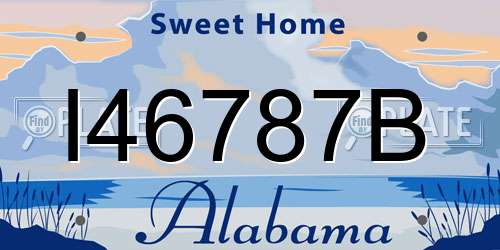 I46787B Alabama License Plate