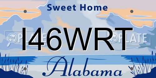 I46WRT Alabama License Plate