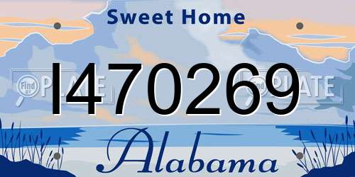 I470269 Alabama License Plate