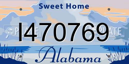 I470769 Alabama License Plate