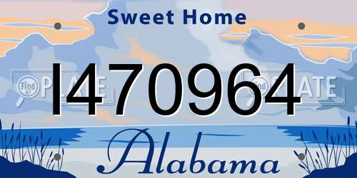 I470964 Alabama License Plate
