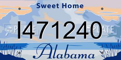 I471240 Alabama License Plate