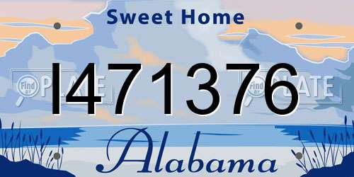 I471376 Alabama License Plate