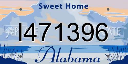 I471396 Alabama License Plate