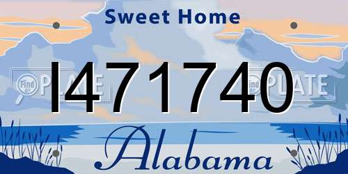 I471740 Alabama License Plate
