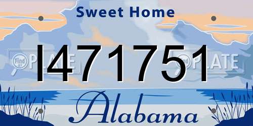 I471751 Alabama License Plate