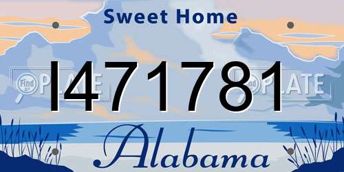 I471781 Alabama License Plate
