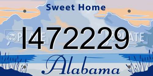 I472229 Alabama License Plate