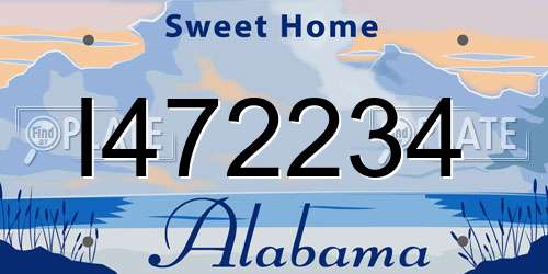 I472234 Alabama License Plate