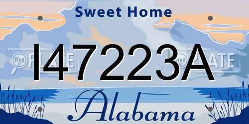 I47223A Alabama License Plate