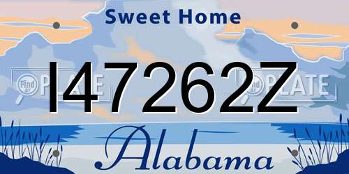 I47262Z Alabama License Plate
