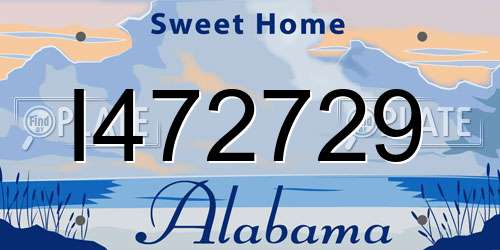 I472729 Alabama License Plate