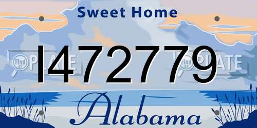 I472779 Alabama License Plate