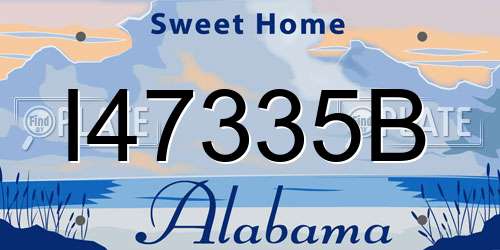 I47335B Alabama License Plate