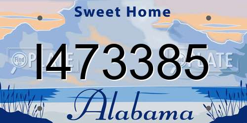 I473385 Alabama License Plate