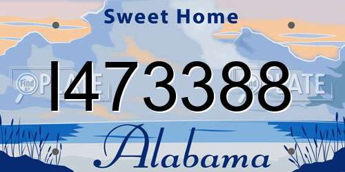 I473388 Alabama License Plate