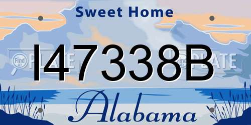 I47338B Alabama License Plate