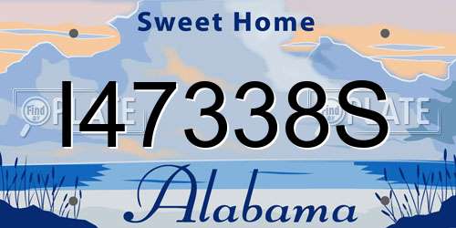 I47338S Alabama License Plate