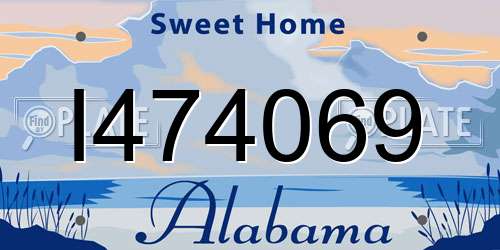 I474069 Alabama License Plate