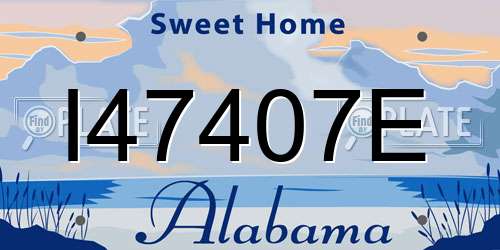 I47407E Alabama License Plate