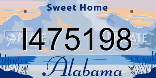 I475198 Alabama License Plate
