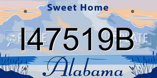 I47519B Alabama License Plate