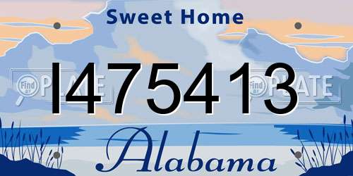 I475413 Alabama License Plate