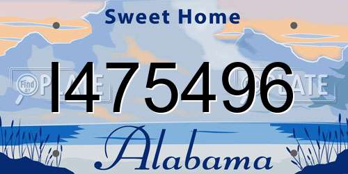 I475496 Alabama License Plate