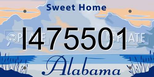 I475501 Alabama License Plate