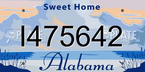I475642 Alabama License Plate