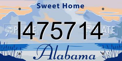 I475714 Alabama License Plate