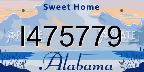 I475779 Alabama License Plate