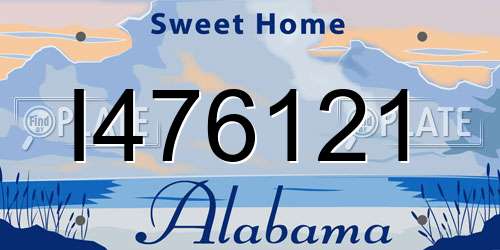 I476121 Alabama License Plate