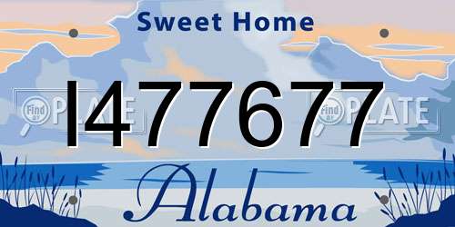 I477677 Alabama License Plate