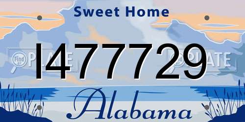 I477729 Alabama License Plate