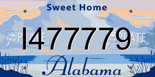 I477779 Alabama License Plate