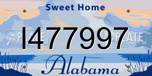 I477997 Alabama License Plate