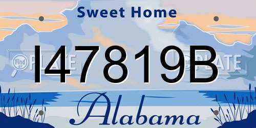 I47819B Alabama License Plate