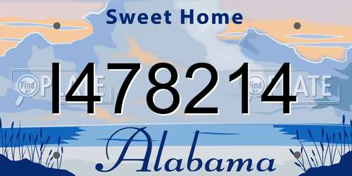 I478214 Alabama License Plate