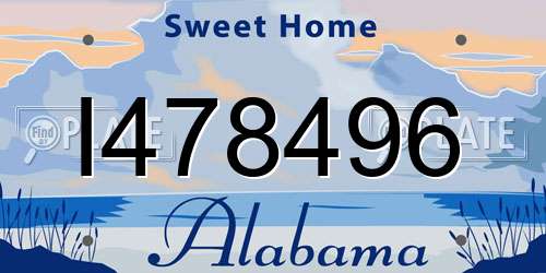 I478496 Alabama License Plate