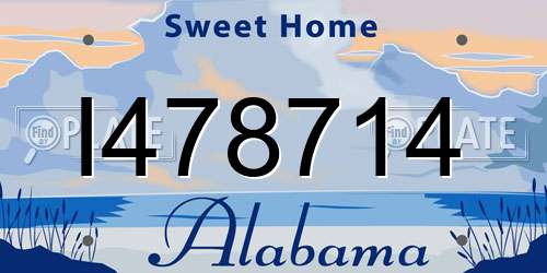 I478714 Alabama License Plate