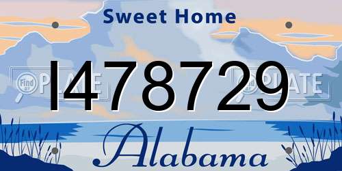 I478729 Alabama License Plate