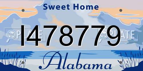 I478779 Alabama License Plate