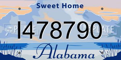 I478790 Alabama License Plate