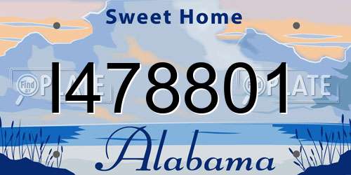 I478801 Alabama License Plate
